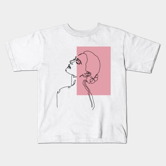 Peach Kids T-Shirt by Kensia